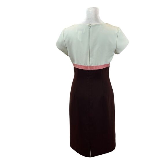 Ladies Chadwick’s Brand Color Block Midi Short‎ Sleeve Dress Size 4 - Picture 3 of 11